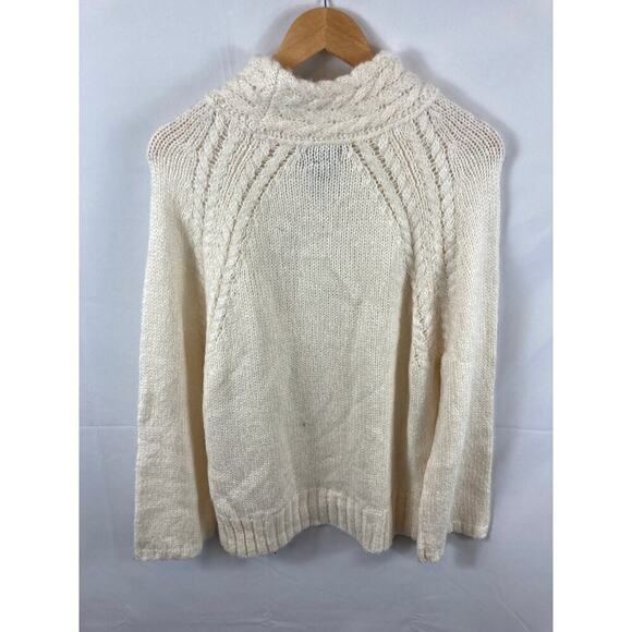 NWT CENY Cable Mock Neck Raglan Pullover Sweater S - Picture 4 of 4